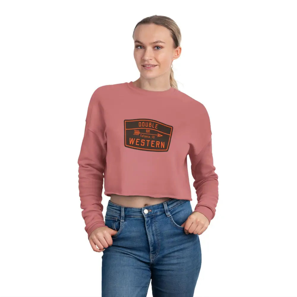 ’Double R Tetonia’ Double R Western’s Women’s Cropped Sweatshirt Sweatshirt