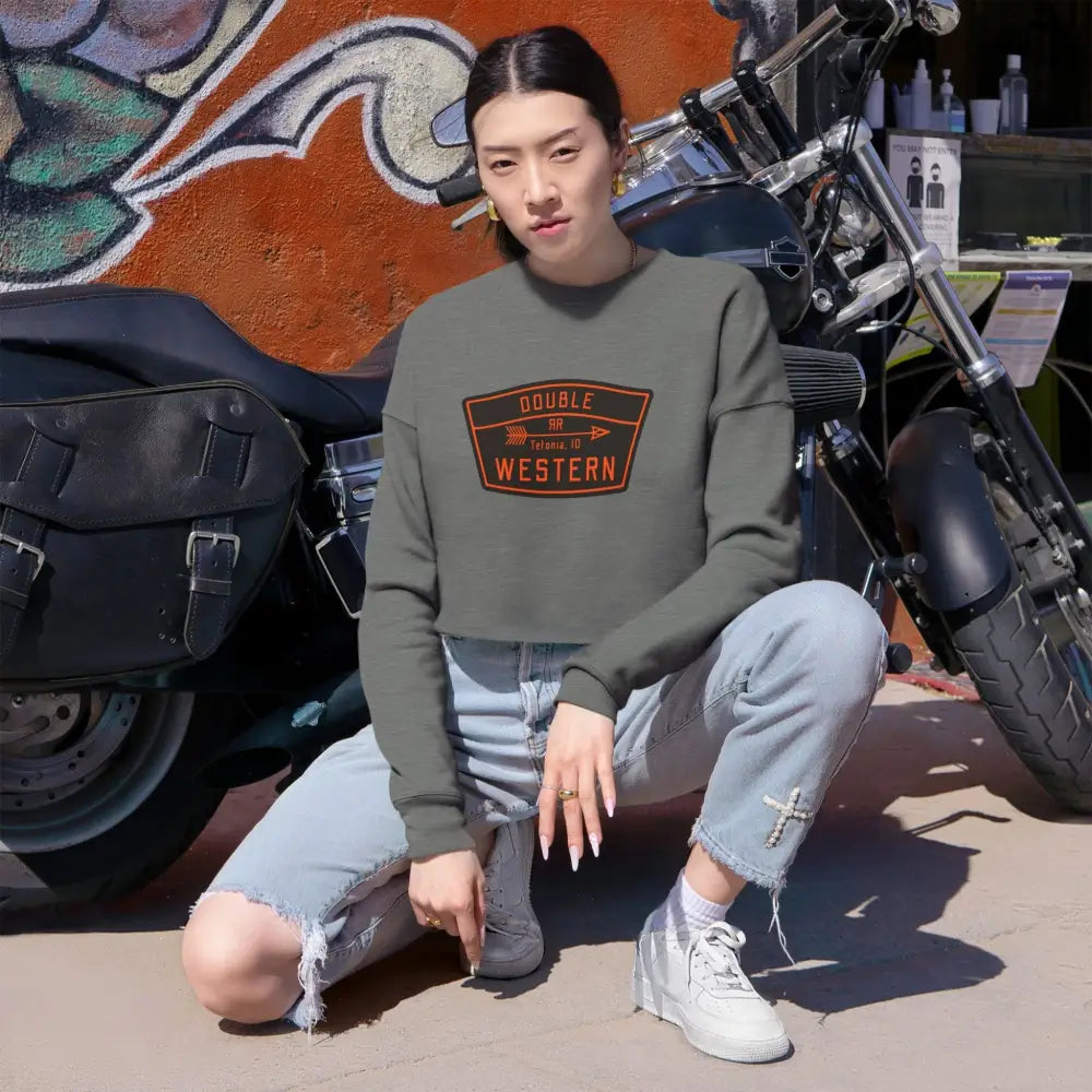 ’Double R Tetonia’ Double R Western’s Women’s Cropped Sweatshirt Sweatshirt