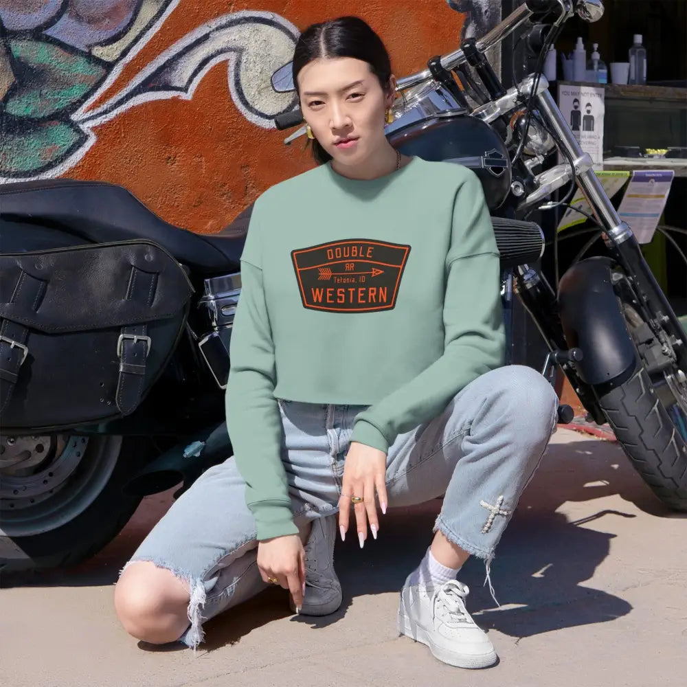’Double R Tetonia’ Double R Western’s Women’s Cropped Sweatshirt Sweatshirt