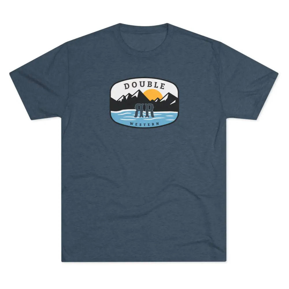 ’Double R Western ™ Adventure Tee’ Tri Blend Crew Tee S / Tri Blend Indigo T Shirt
