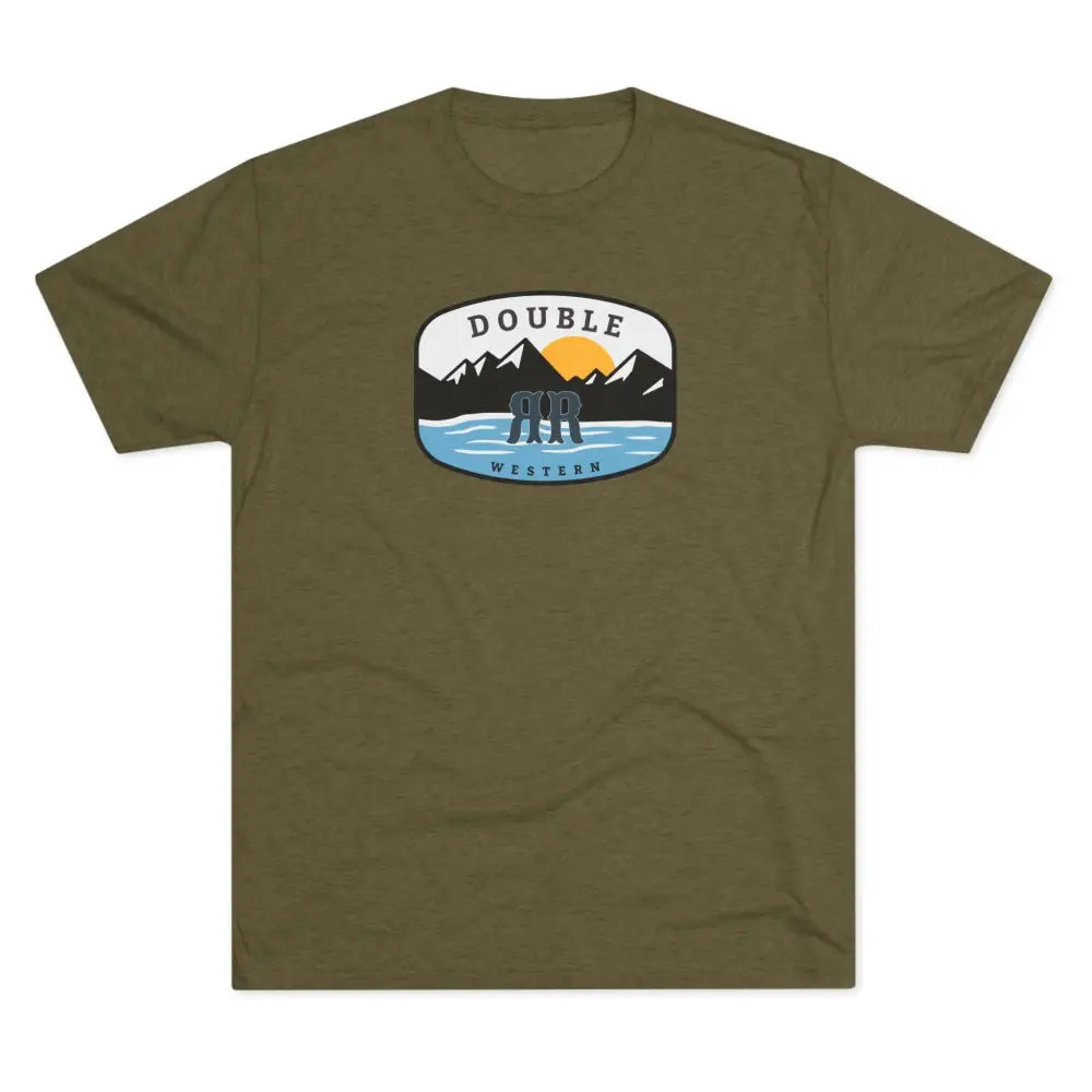 ’Double R Western ™ Adventure Tee’ Tri Blend Crew Tee S / Tri Blend Military Green T Shirt