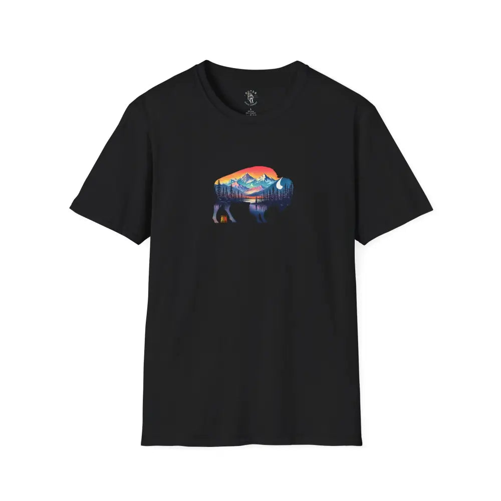 Double R Western™ Bison Tee – Ride Strong Roam Free S / Black T Shirt