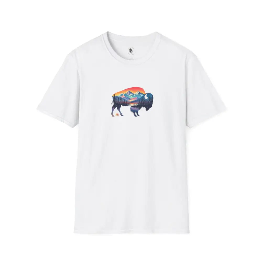 Double R Western™ Bison Tee – Ride Strong Roam Free XS / White T Shirt