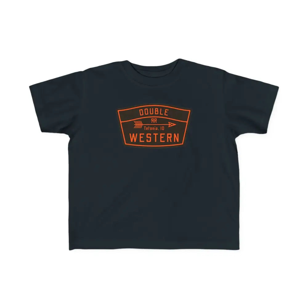 ’Double R Western Classic’ - Toddler’s Fine Jersey Tee - Black / 2T - Kids clothes