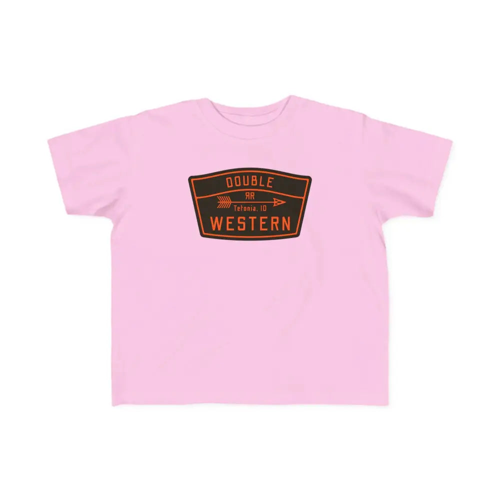 ’Double R Western Classic’ - Toddler’s Fine Jersey Tee - Pink / 2T - Kids clothes