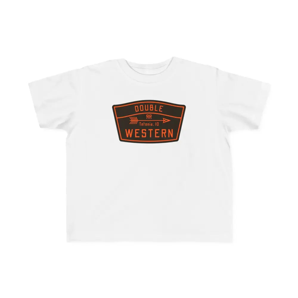 ’Double R Western Classic’ - Toddler’s Fine Jersey Tee - White / 2T - Kids clothes