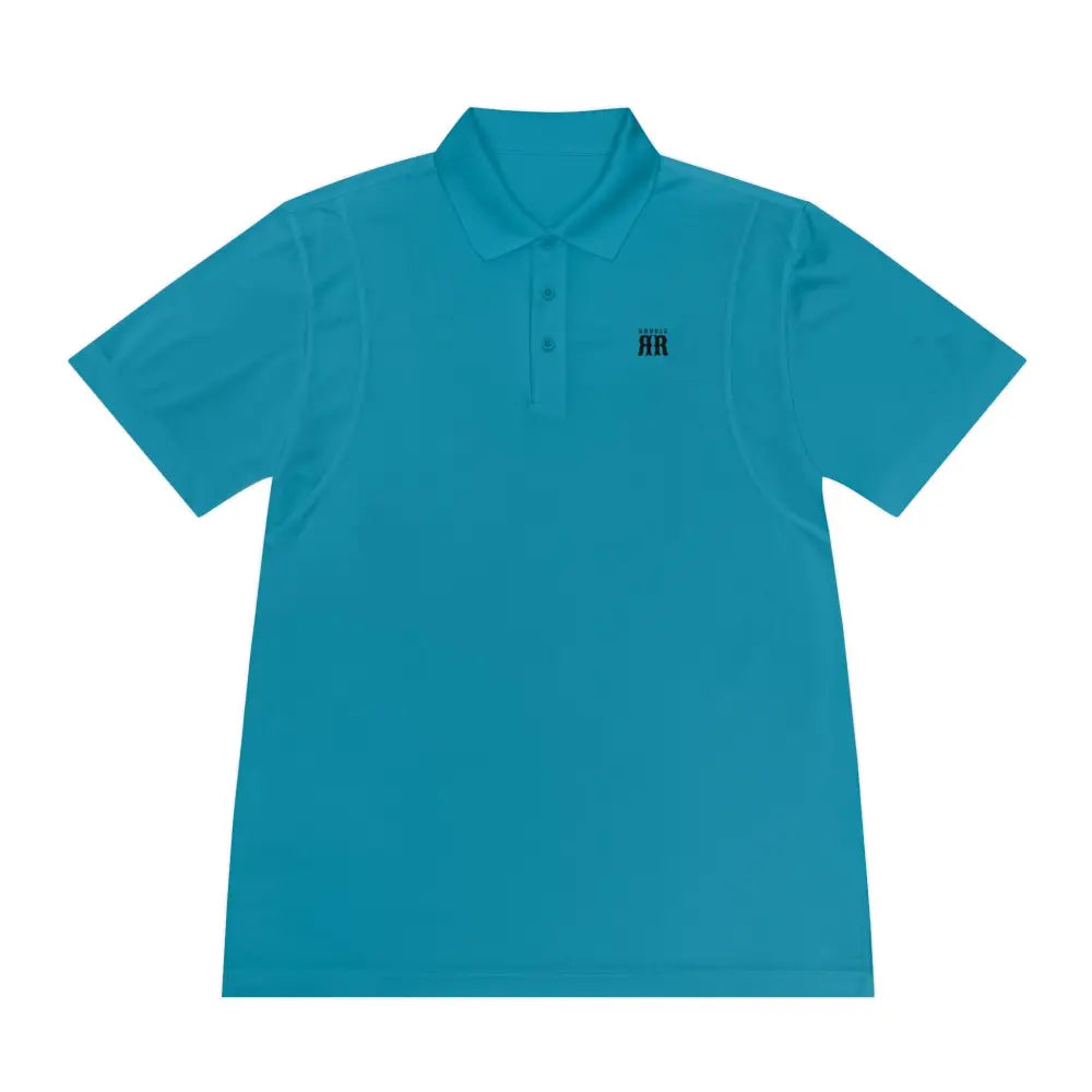 ’Double R Western™ Men’s Sport Polo’ – - Lightweight Athletic Polo - Tropic Blue / S - T-Shirt