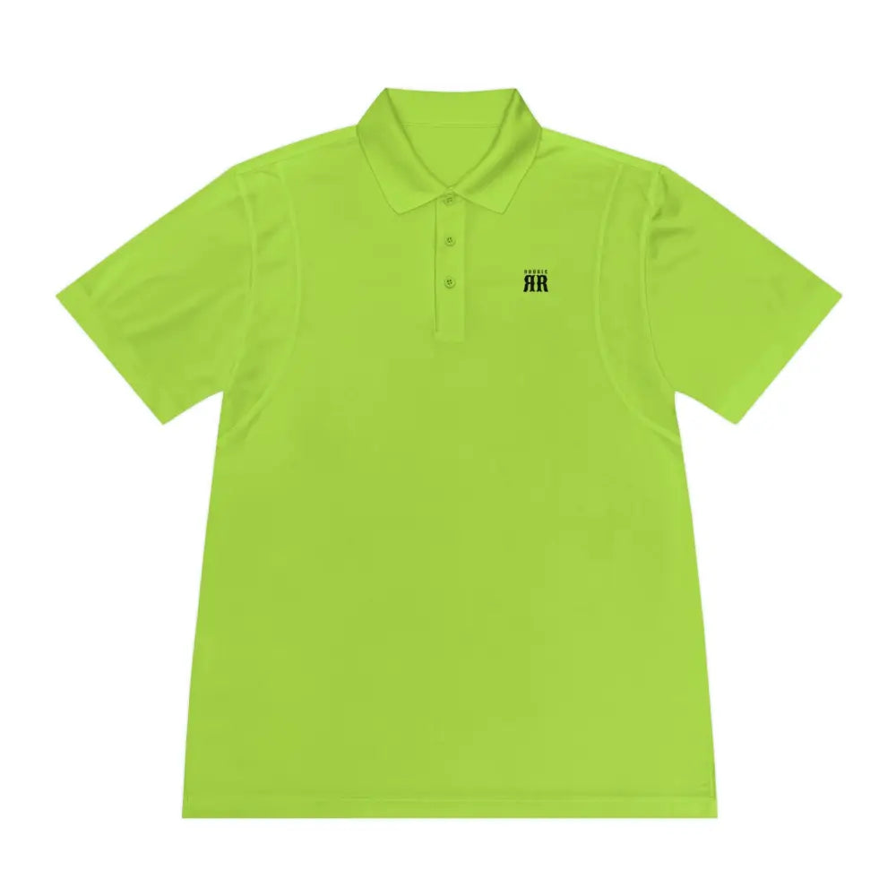 ’Double R Western™ Men’s Sport Polo’ – - Lightweight Athletic Polo - Lime Shock / S - T-Shirt