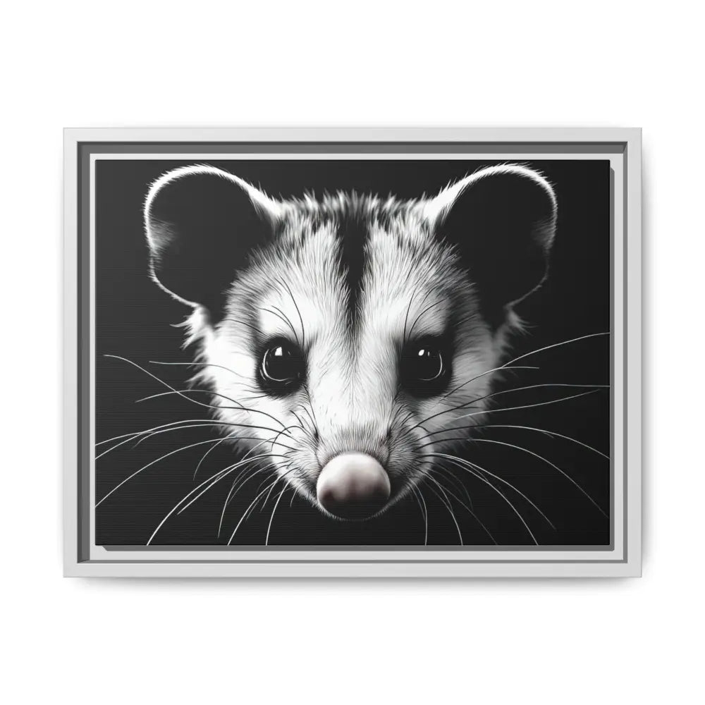 Double R Western™ Midnight Edition Possum Canvas - Double R Western™ - 16″ x 12″ (Horizontal) / White / 1.25’’ - Canvas