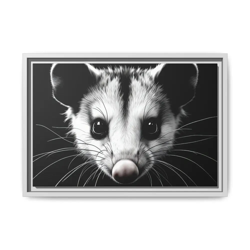 Double R Western™ Midnight Edition Possum Canvas - Double R Western™ - 18″ x 12″ (Horizontal) / White / 1.25’’ - Canvas
