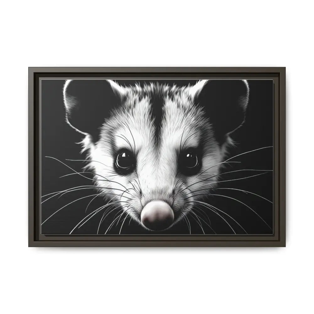 Double R Western™ Midnight Edition Possum Canvas - Double R Western™ - 18″ x 12″ (Horizontal) / Espresso / 1.25’’