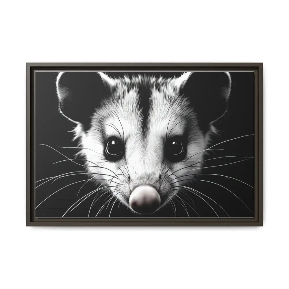 Double R Western™ Midnight Edition Possum Canvas - Double R Western™ - 24″ x 16″ (Horizontal) / Espresso / 1.25’’