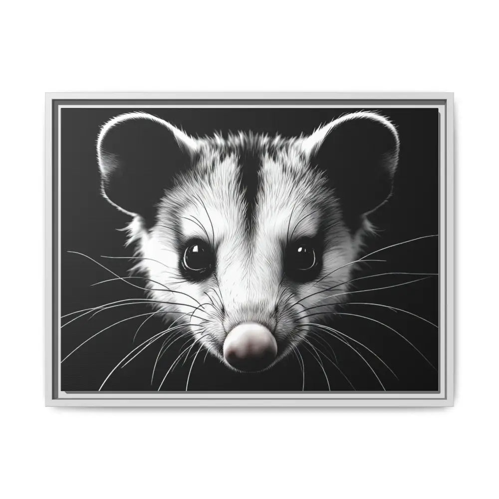 Double R Western™ Midnight Edition Possum Canvas - Double R Western™ - 24″ x 18″ (Horizontal) / White / 1.25’’ - Canvas