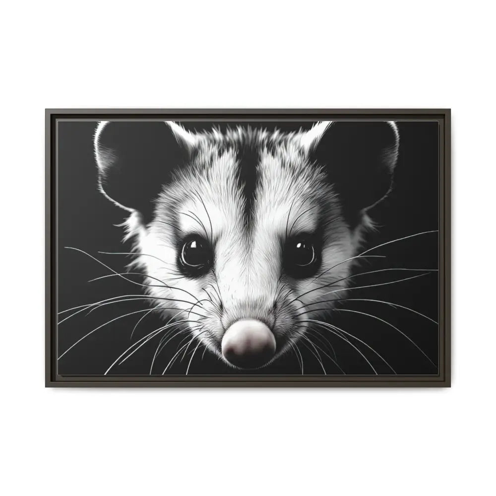 Double R Western™ Midnight Edition Possum Canvas - Double R Western™ - 30″ x 20″ (Horizontal) / Espresso / 1.25’’
