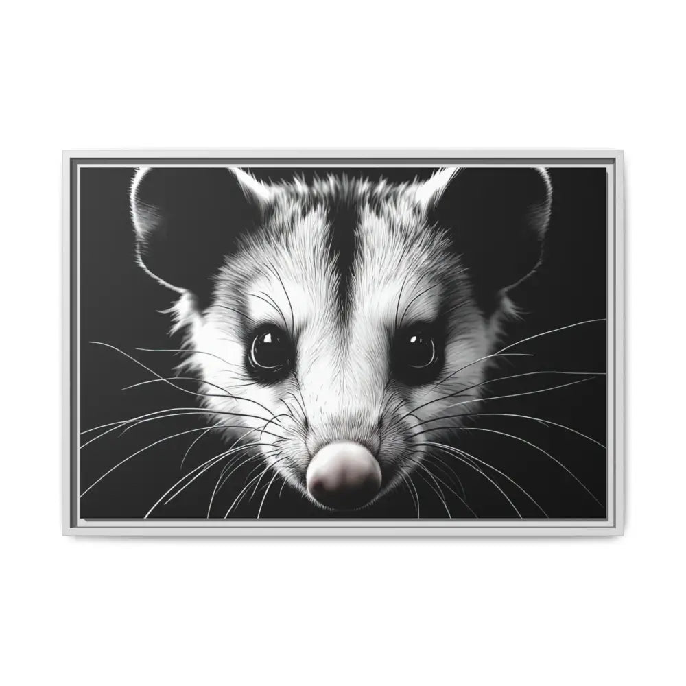 Double R Western™ Midnight Edition Possum Canvas - Double R Western™ - 30″ x 20″ (Horizontal) / White / 1.25’’ - Canvas