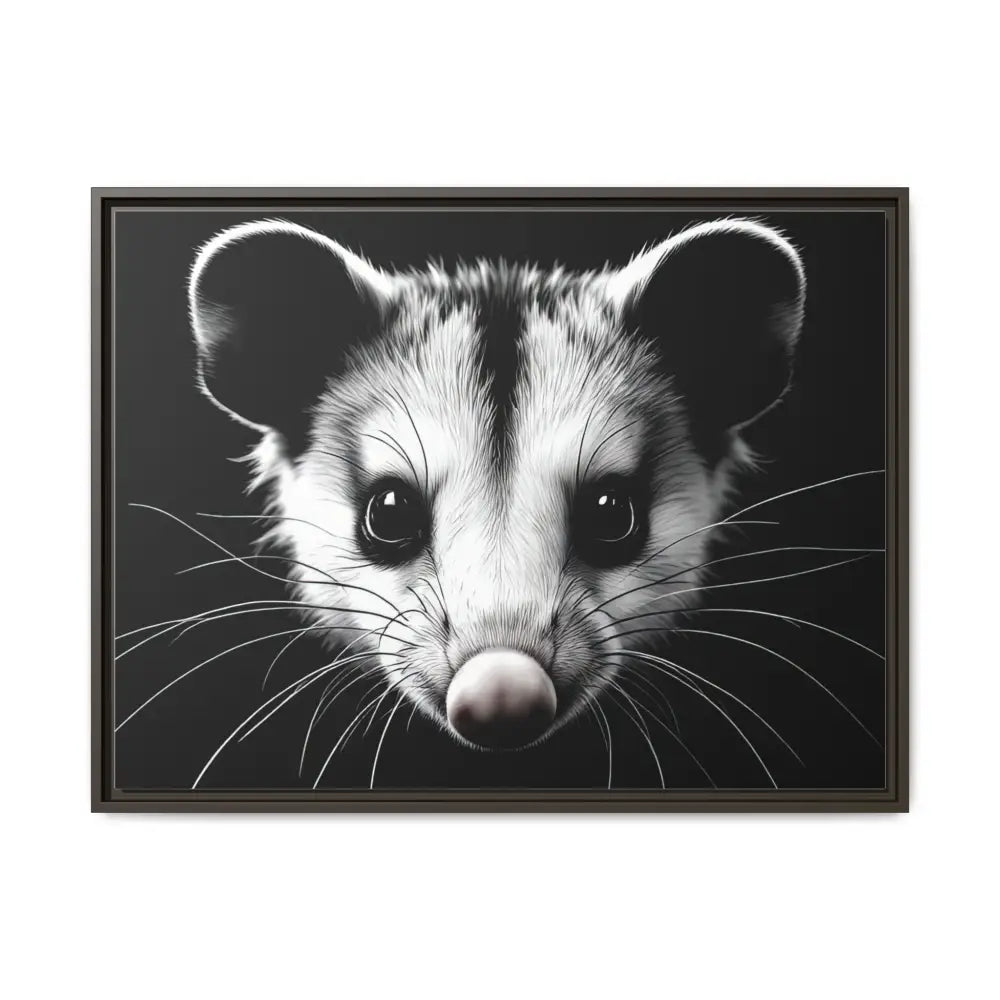 Double R Western™ Midnight Edition Possum Canvas - Double R Western™ - 32’’ x 24’’ (Horizontal) / Espresso / 1.25’’