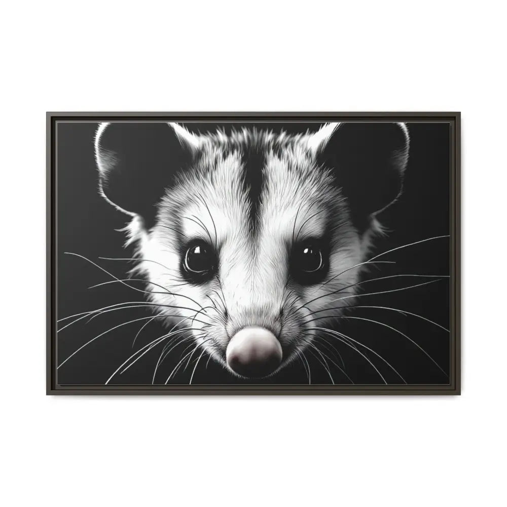 Double R Western™ Midnight Edition Possum Canvas - Double R Western™ - 36’’ x 24’’ (Horizontal) / Espresso / 1.25’’
