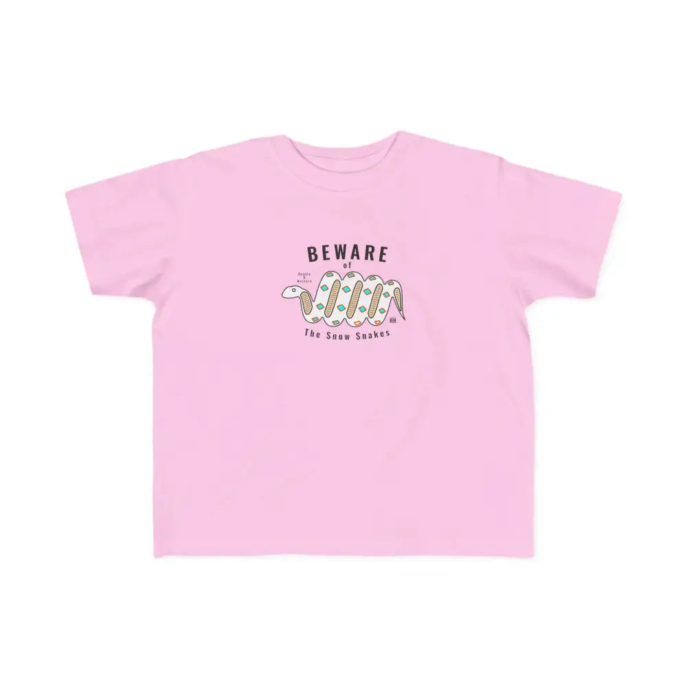 ’Double R Western’s Legend of the Snow Snake’ - Toddler’s Fine Jersey Tee - Pink / 2T - Kids clothes