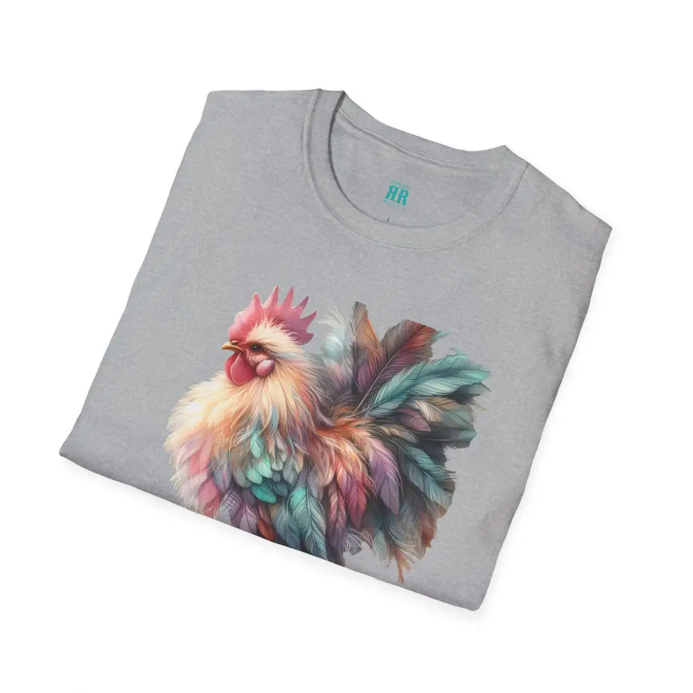 The Enchanted Fluffy Chicken Tee – Whimsical Elegance Unisex Softstyle Tee T Shirt