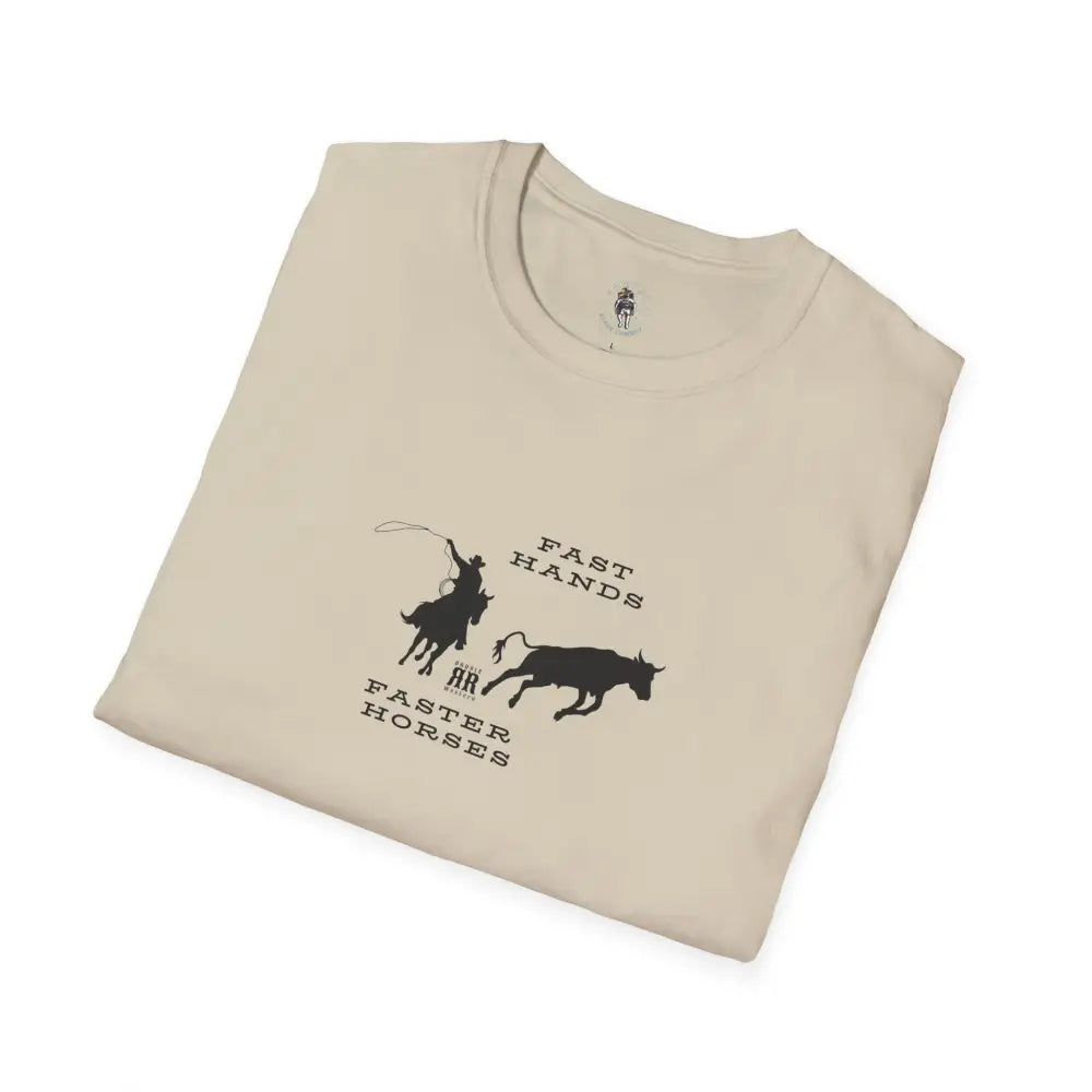 ’Fast Hands Faster Horses’ - Double R Western’s™ - Softstyle T-Shirt - T-Shirt