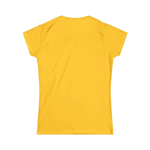 Yellow crewneck graphic T-shirt with short sleeves