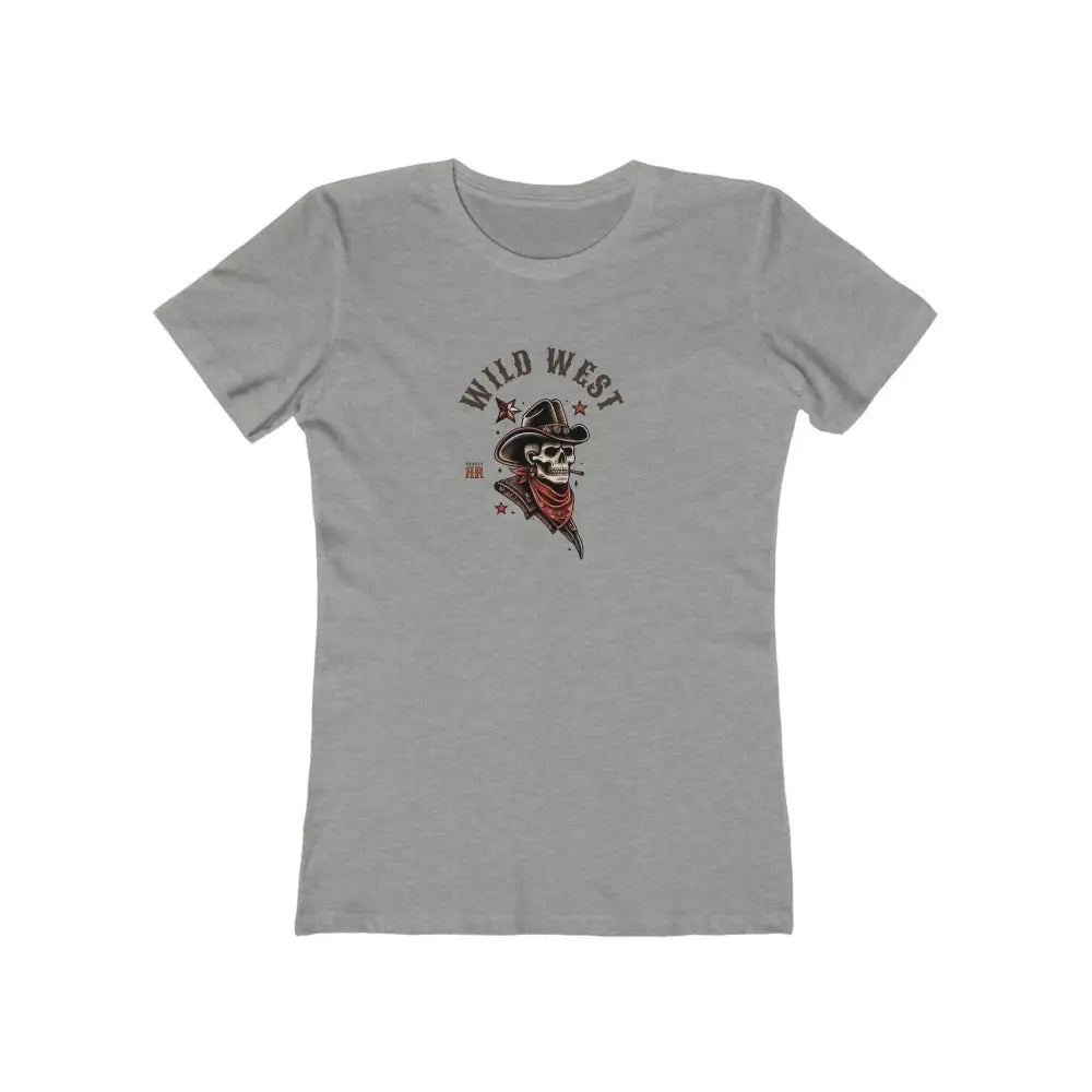 ’Grim Rider’ Double R Western™ The Boyfriend Tee for Women S / Heather Grey T Shirt
