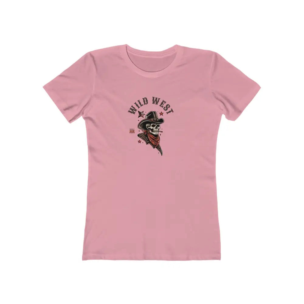 ’Grim Rider’ Double R Western™ The Boyfriend Tee for Women S / Solid Light Pink T Shirt