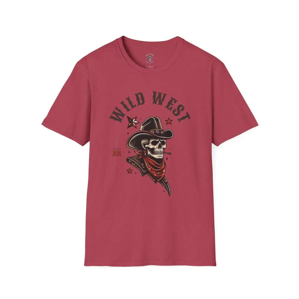 ’Grim Rider’ Double R Western’s™ Softstyle T Shirt S / Heather Cardinal T Shirt