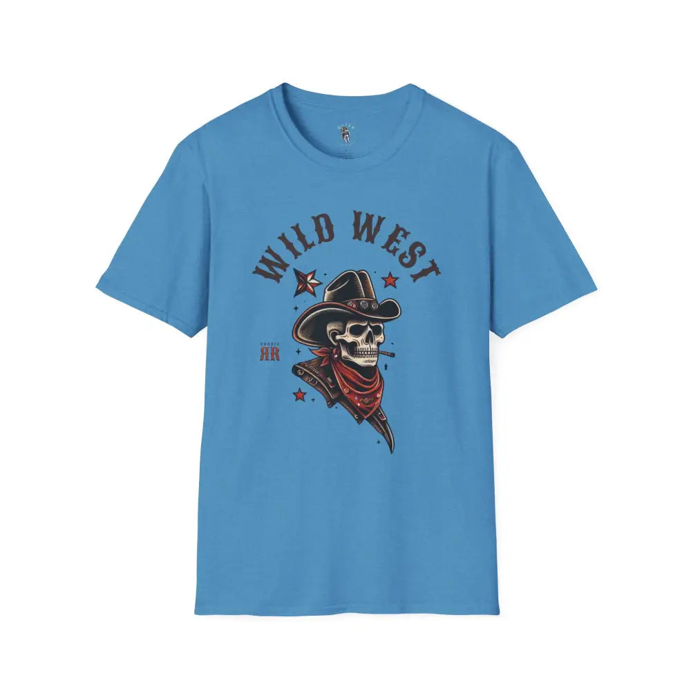 ’Grim Rider’ Double R Western’s™ Softstyle T Shirt S / Heather Sapphire T Shirt