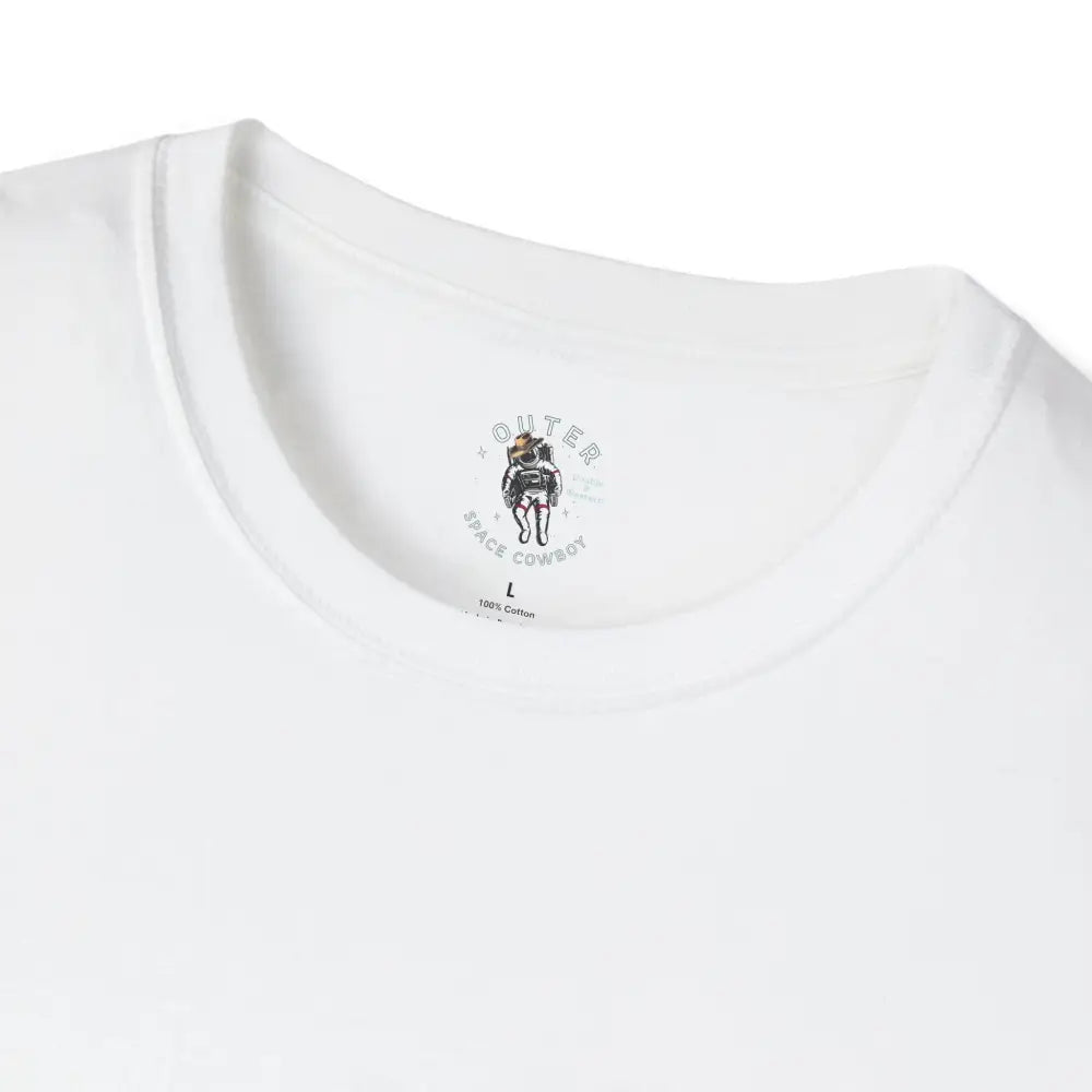 ’Grim Rider looking back’ BACK DESIGN Double R Western’s™ Softstyle T Shirt T Shirt