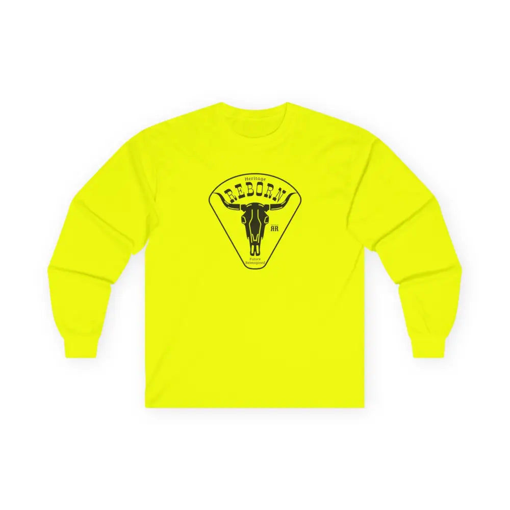 ’Heritage Reborn Future Reimagined’ Double R Western’s™ Long Sleeve T Shirt S / Safety Green Long sleeve