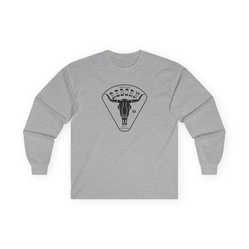 ’Heritage Reborn Future Reimagined’ Double R Western’s™ Long Sleeve T Shirt S / Sport Grey Long sleeve
