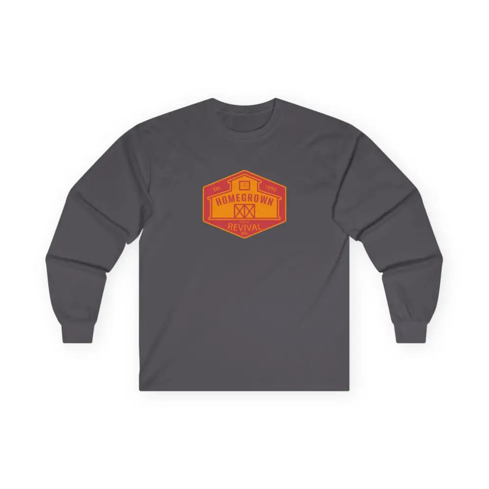 Home Grown Revival’ - Double R western’s - Long Sleeve Men’s T-Shirt - S / Charcoal - Long-sleeve