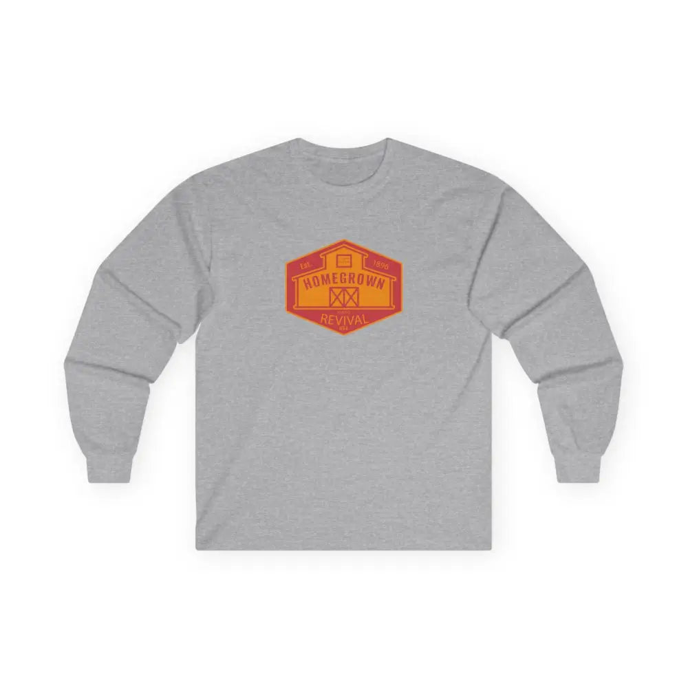Home Grown Revival’ - Double R western’s - Long Sleeve Men’s T-Shirt - S / Sport Grey - Long-sleeve