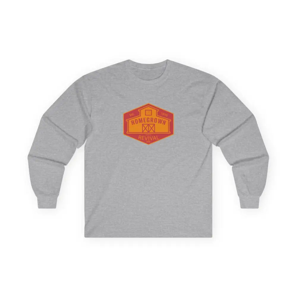 Home Grown Revival’ Double R western’s Long Sleeve Western T Shirt S / Sport Grey Long sleeve