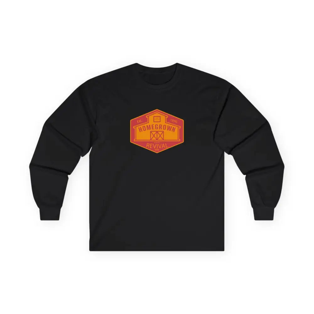 Home Grown Revival’ Double R western’s Long Sleeve Western T Shirt S / Black Long sleeve