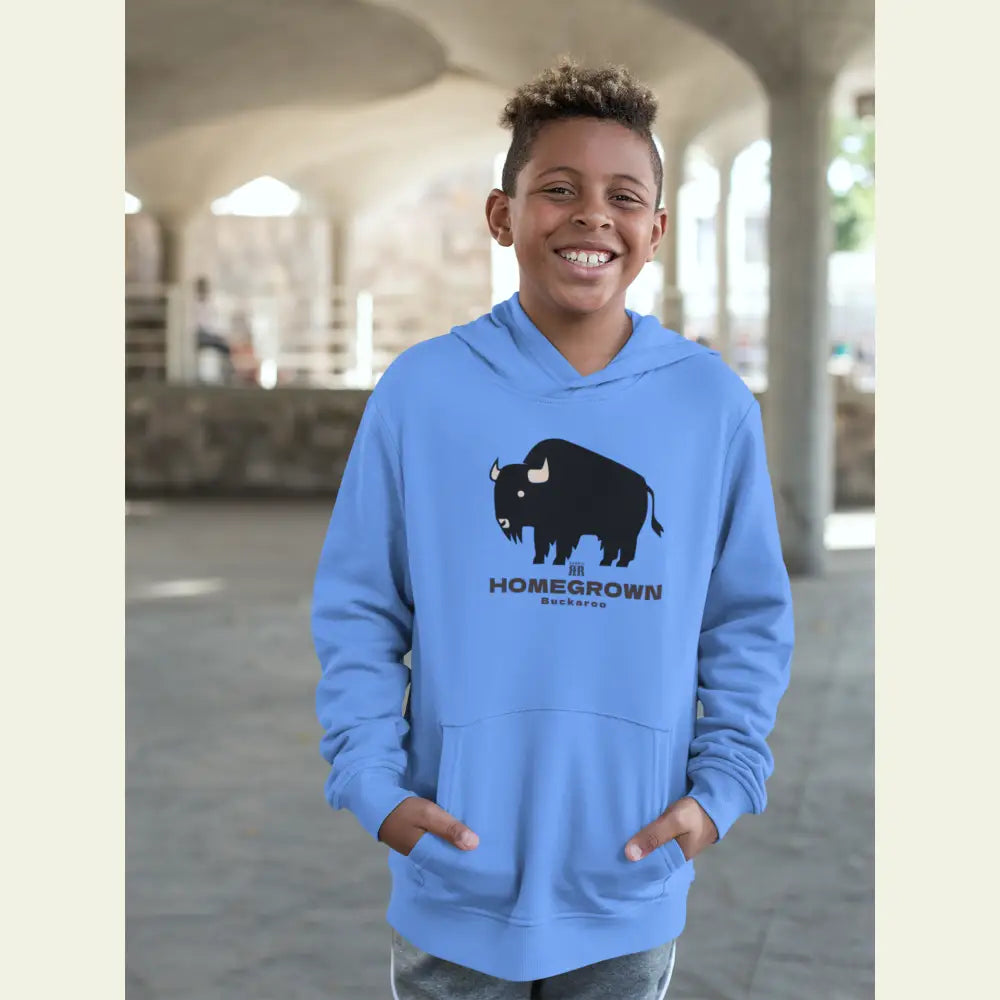 ’Homegrown Buckaroo Boy-Zhan Bi-Den,’ - Double R Western Homegrown Buckaroo Series - Youth Heavy Blend Hooded