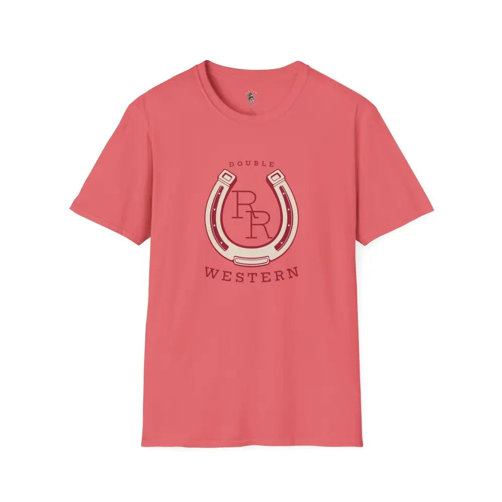 ’Horseshoe T shirt Double R Western’s™ Softstyle T Shirt S / Coral Silk T Shirt