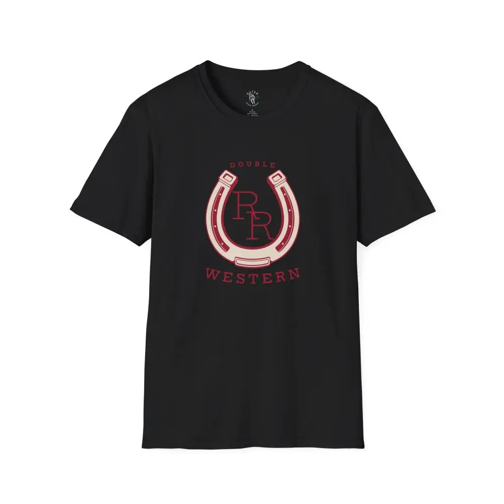 ’Horseshoe T shirt Double R Western’s™ Softstyle T Shirt XS / Black T Shirt