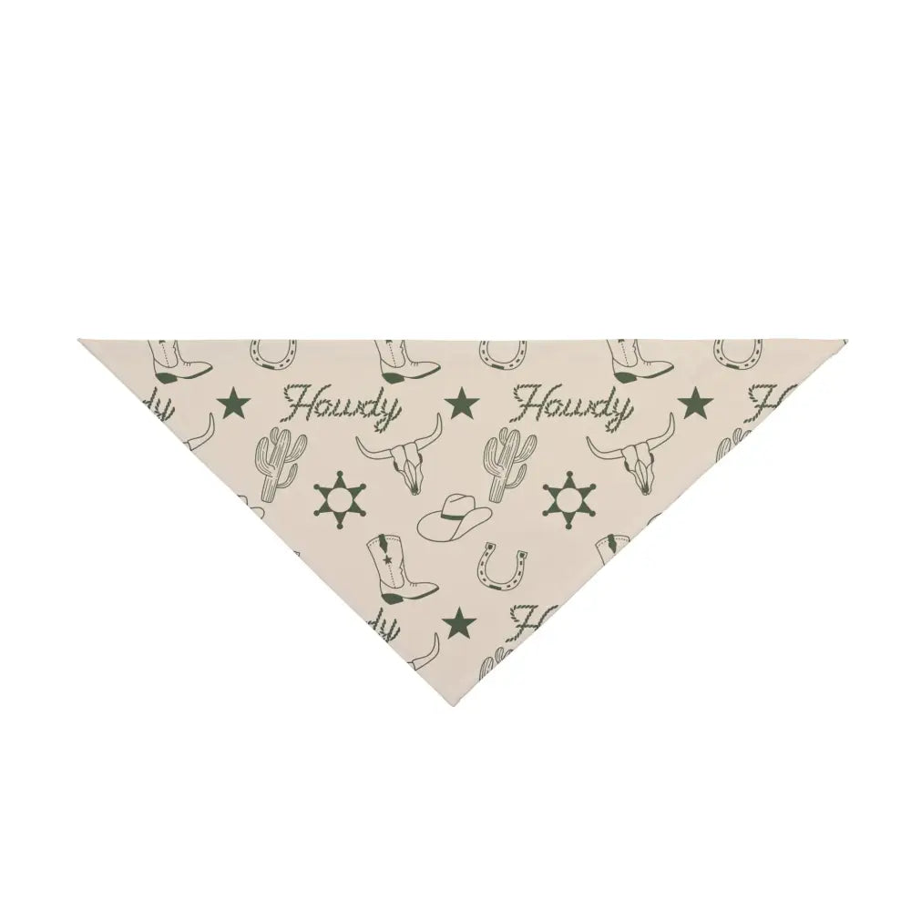 ’Howdy’ Double R Western’s Western Adventure Pet Bandana 20’’ × 10’’ Pets