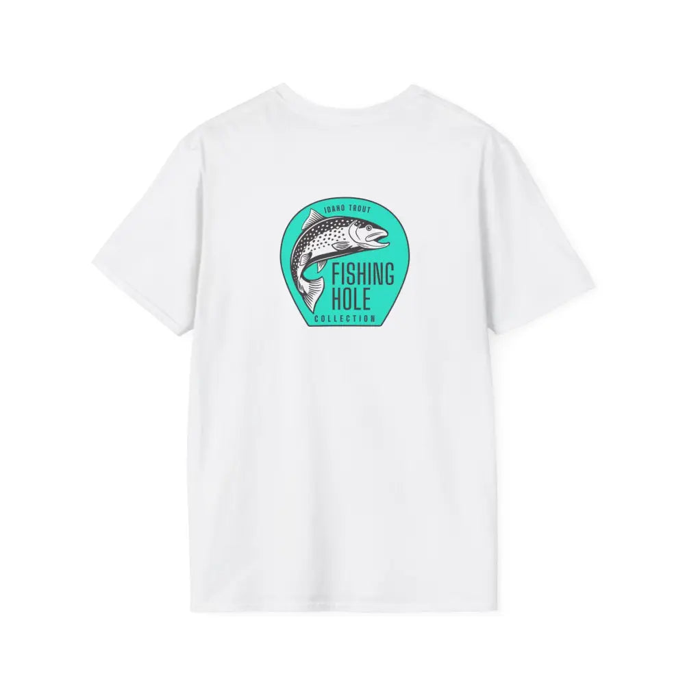 ’Idaho Trout Tee’ - Double R Western’s Fishing Hole Collection Soft style T-Shirt - BACK Graphic design - XS / White