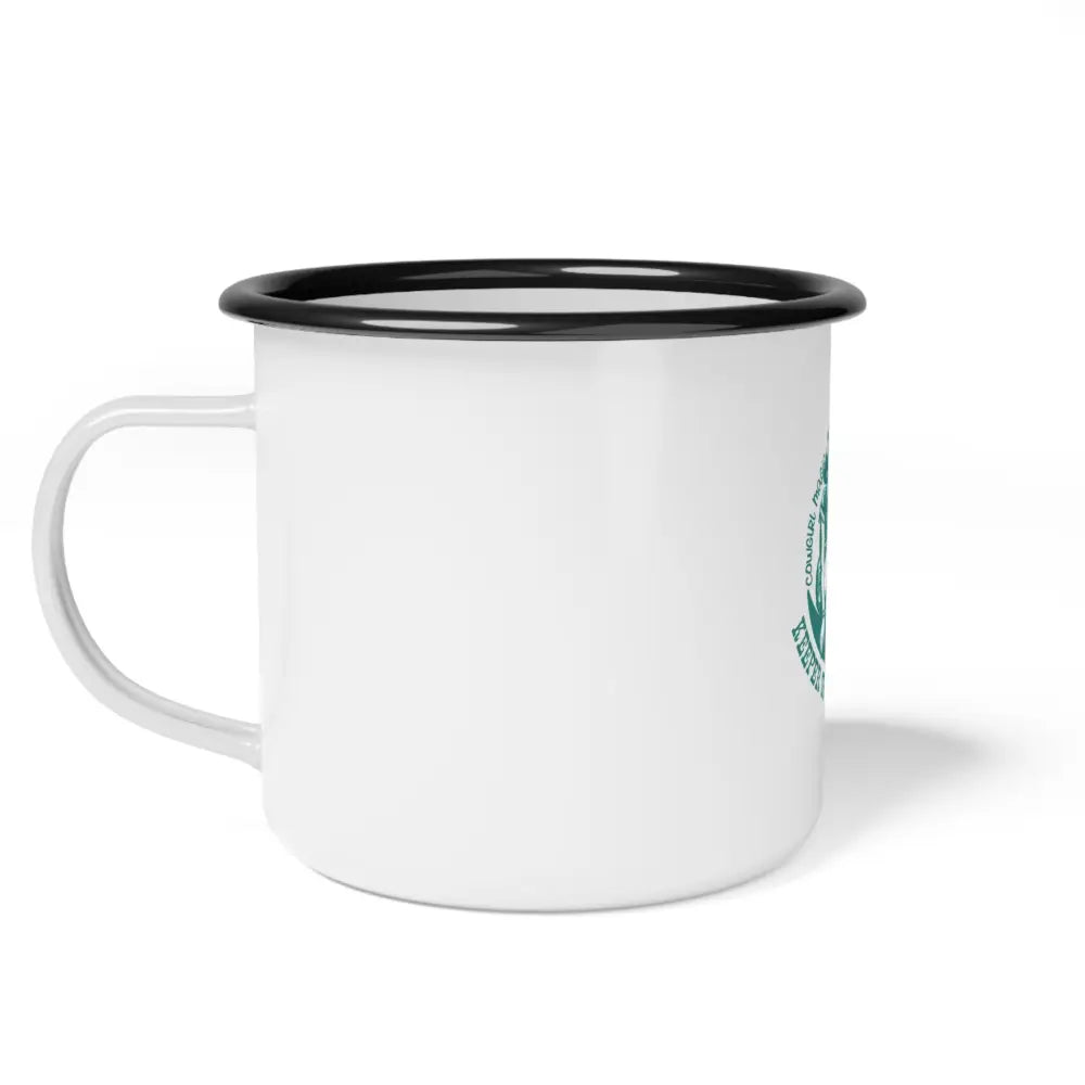 Keeper of Her Own Stars - Enamel Camp Mug - 12oz / Black Rim - Mug
