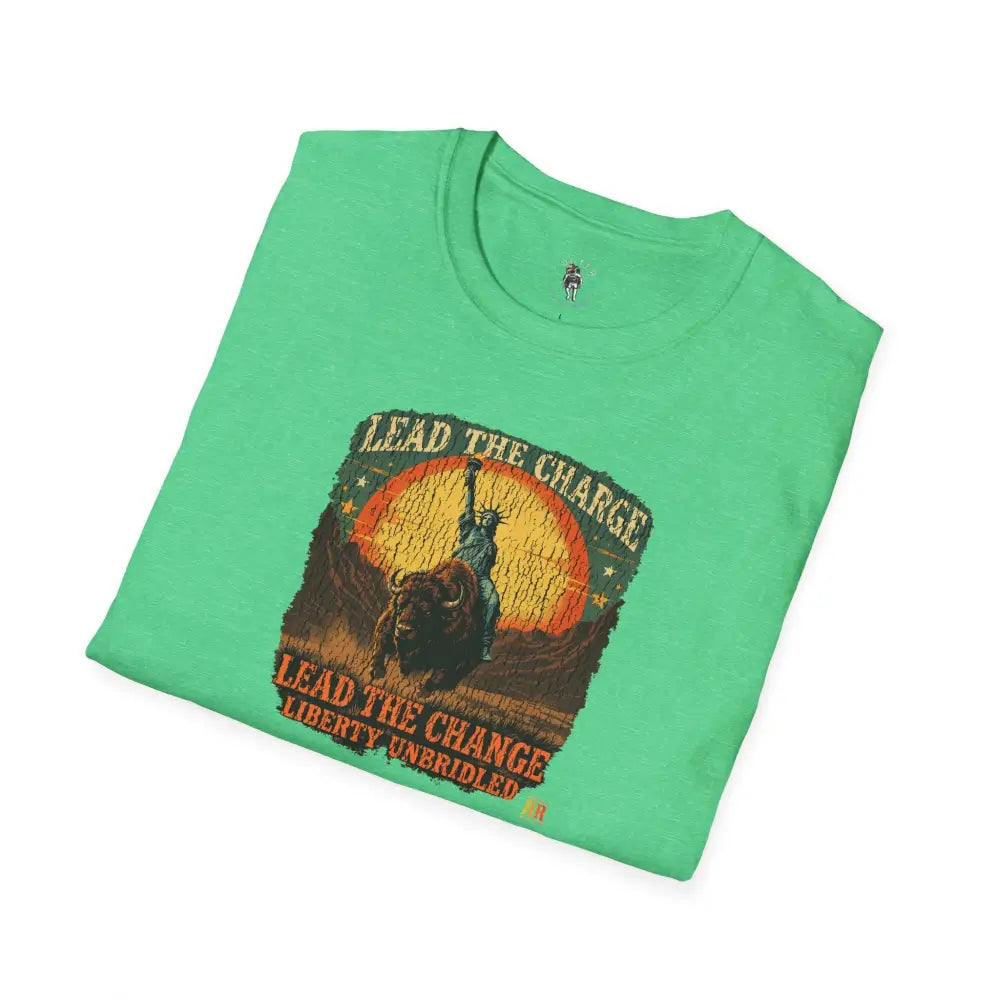 Lady Liberty Western Bison Tee – Vintage Grit | Double R Western™ T Shirt