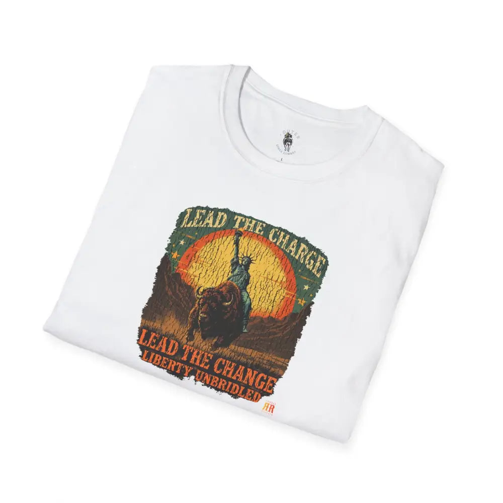 Lady Liberty Western Bison Tee – Vintage Grit | Double R Western™ T Shirt