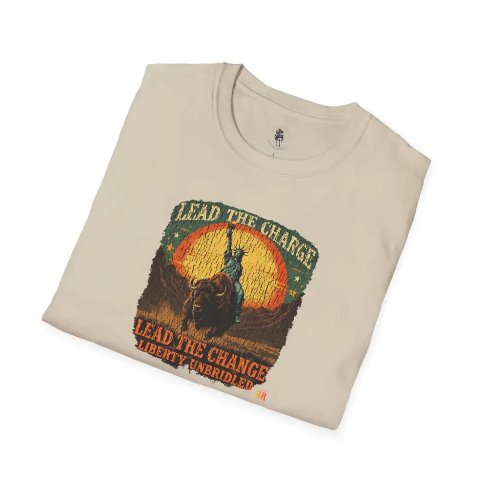 Lady Liberty Western Bison Tee – Vintage Grit | Double R Western™ T Shirt
