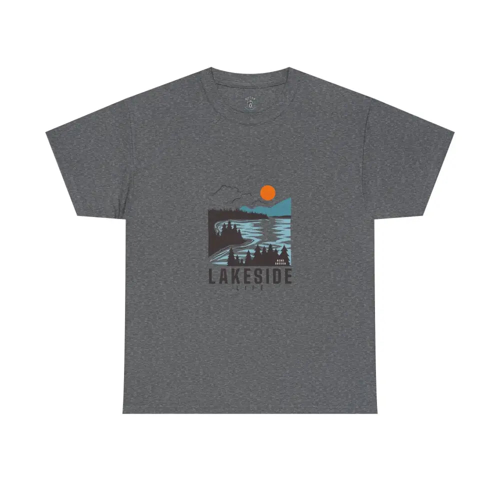 ’Lakeside Life’ Double R Western’s™ Basic T shirt Graphite Heather / S T Shirt