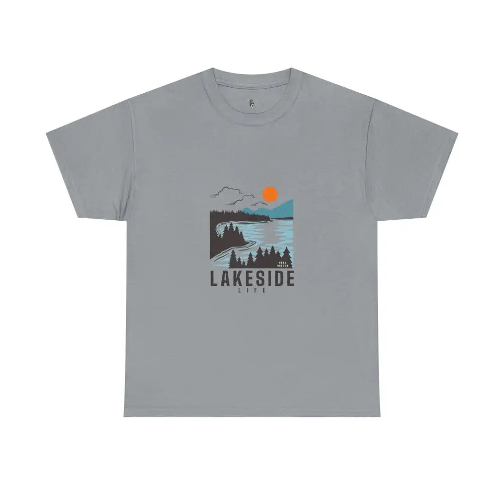’Lakeside Life’ Double R Western’s™ Basic T shirt Gravel / S T Shirt