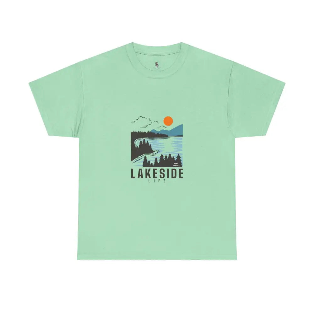 ’Lakeside Life’ Double R Western’s™ Basic T shirt Mint Green / S T Shirt