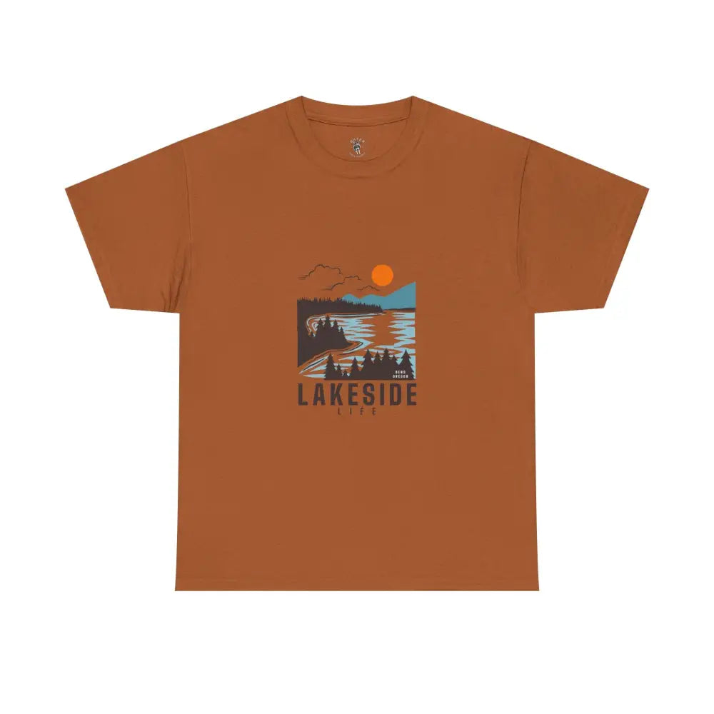 ’Lakeside Life’ Double R Western’s™ Basic T shirt Texas Orange / S T Shirt