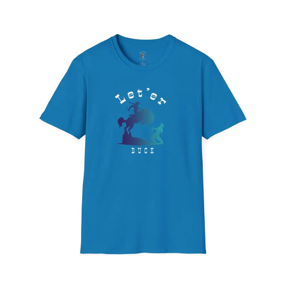’Let’er Buck Tee’ - Double R Western’s™ - Softstyle T-Shirt - S / Sapphire - T-Shirt
